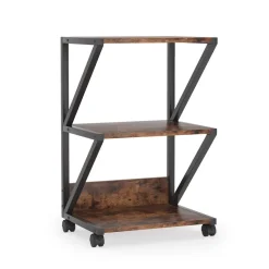 Discount Tribesigns Printer Stand, 3-Tier Rolling Printer Cart Under Desk Storage Shelf