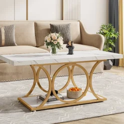 New Tribesigns Rectangle Coffee Table, 47.24