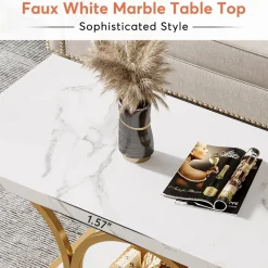 New Tribesigns Rectangle Coffee Table, 47.24