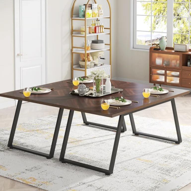 Best Tribesigns Rectangle Dining Table, 63" Farmhouse Kitchen Dinner Table for 6