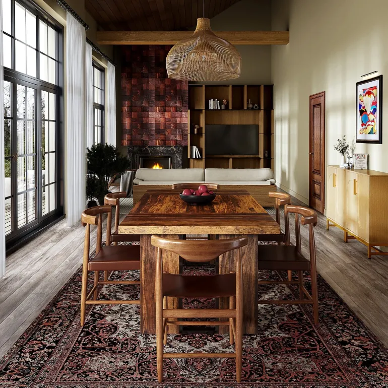 Shop Tribesigns Rectangular Dining Table, 71" Farmhouse Breakfast Table for 6 to 8 People