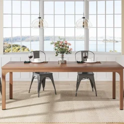 New Tribesigns Rectangular Dining Table, 78 inch Long Kitchen Table for 6-8 People