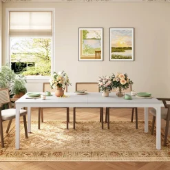 New Tribesigns Rectangular Dining Table, 78 inch Long Kitchen Table for 6-8 People