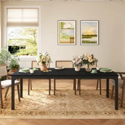 New Tribesigns Rectangular Dining Table, 78 inch Long Kitchen Table for 6-8 People