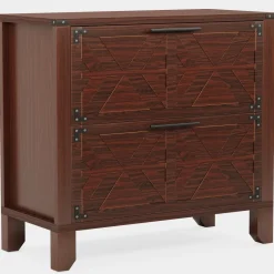 Online Tribesigns Retro File Cabinet, Storage Cabinet with 2 Storage Drawers