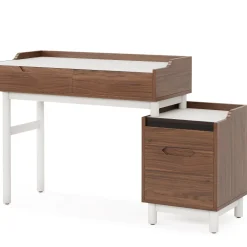 Cheap Tribesigns Reversible Computer Desk, Home Office Desk With File Drawer Cabinet