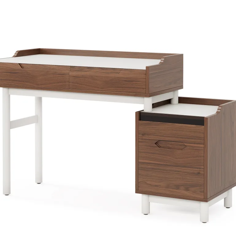 Cheap Tribesigns Reversible Computer Desk, Home Office Desk With File Drawer Cabinet