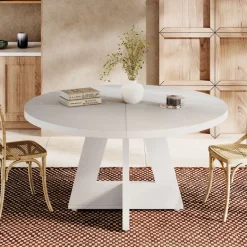 Outlet Tribesigns Round Dining Table for 4, 47