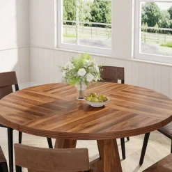Outlet Tribesigns Round Dining Table for 4, 47