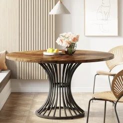 Cheap Tribesigns Round Dining Table for 4-6, 47