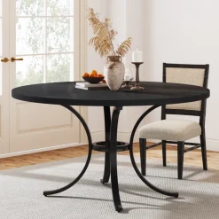 New Tribesigns Round Dining Table for 4-6 People, 47