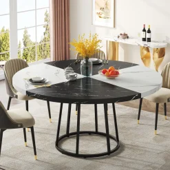 Sale Tribesigns Round Dining Table for 4 People, 47