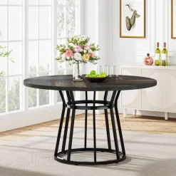 Sale Tribesigns Round Dining Table for 4 People, 47.2