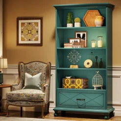 Clearance Tribesigns 6-Shelf Bookcase with Drawer, 71