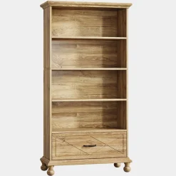 Clearance Tribesigns 6-Shelf Bookcase with Drawer, 71