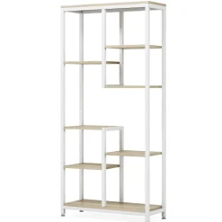 Clearance Tribesigns 8-shelf Bookshelf, Industrial Open Bookcase Storage Display Rack