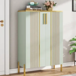Best Tribesigns Shoe Cabinet , 6-Tier Shoe Storage Organizer with Adjustable Shelves & Doors