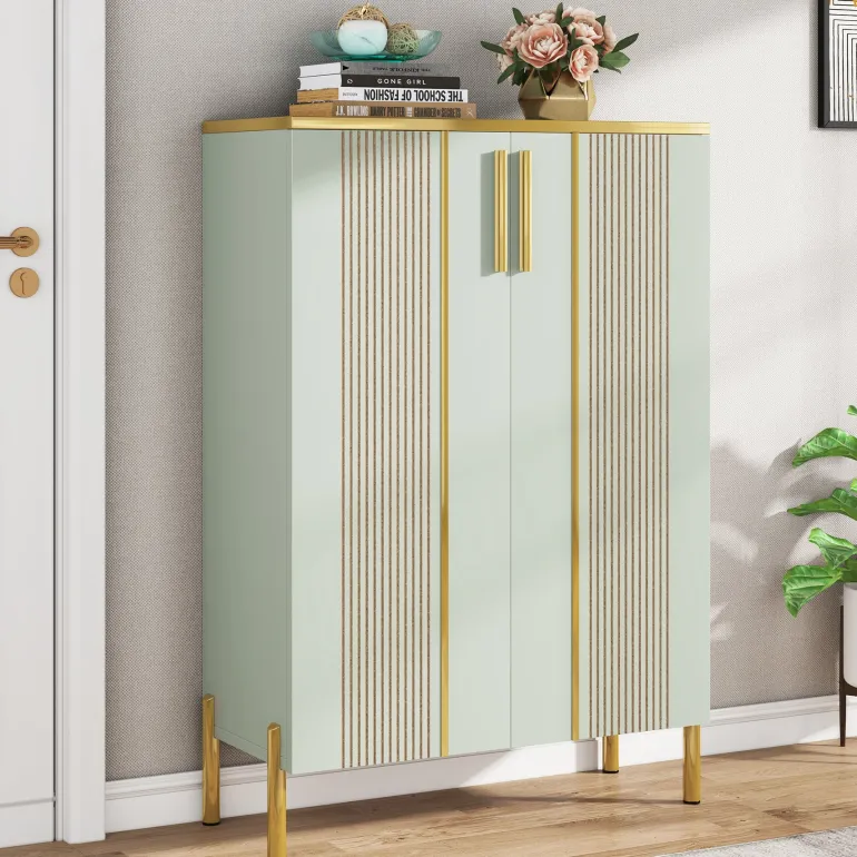 Best Tribesigns Shoe Cabinet , 6-Tier Shoe Storage Organizer with Adjustable Shelves & Doors