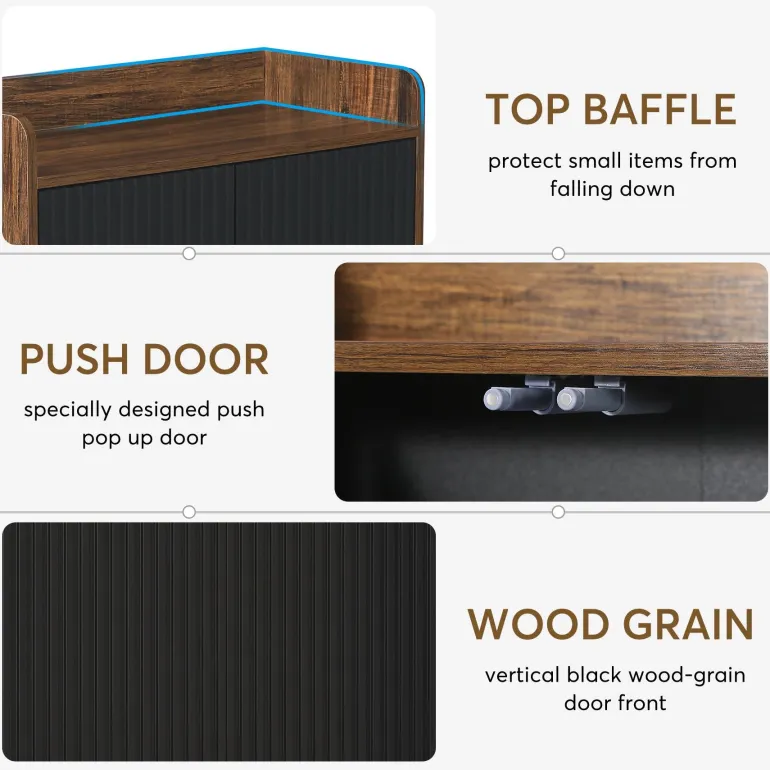 Shop Tribesigns Shoe Cabinet, 5-Tier Shoe Rack Organizer with Doors for Entryway