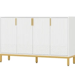 Online Tribesigns Sideboard Buffet, 59" Luxury Buffet Storage Cabinet with 4 Doors