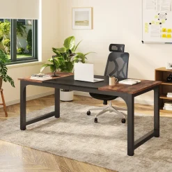 Clearance Tribesigns Simple Conference Table, Rectangular Meeting Table Computer Desk