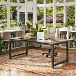 Clearance Tribesigns Simple Conference Table, Rectangular Meeting Table Computer Desk