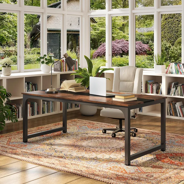 Clearance Tribesigns Simple Conference Table, Rectangular Meeting Table Computer Desk