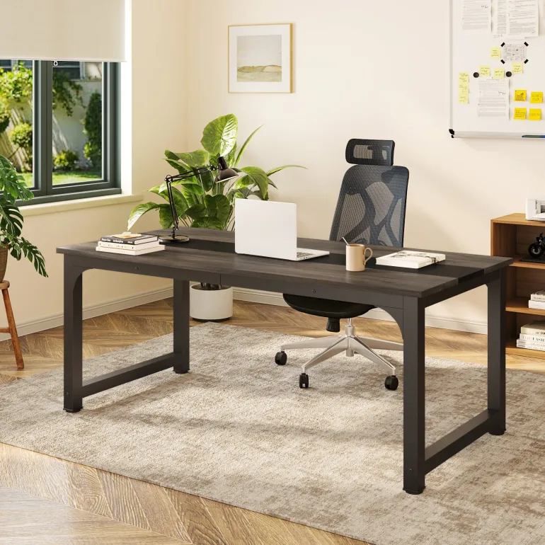 Clearance Tribesigns Simple Conference Table, Rectangular Meeting Table Computer Desk