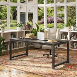 Clearance Tribesigns Simple Conference Table, Rectangular Meeting Table Computer Desk