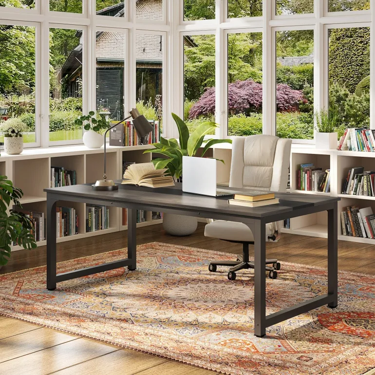 Clearance Tribesigns Simple Conference Table, Rectangular Meeting Table Computer Desk