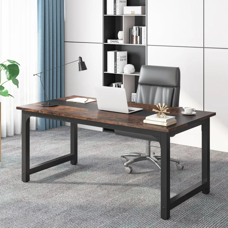 Clearance Tribesigns Simple Conference Table, Rectangular Meeting Table Computer Desk