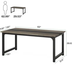 Clearance Tribesigns Simple Conference Table, Rectangular Meeting Table Computer Desk