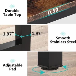 Clearance Tribesigns Simple Conference Table, Rectangular Meeting Table Computer Desk