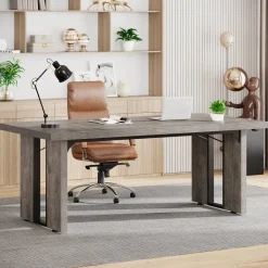 Store Tribesigns Simple Executive Desk, 70.9