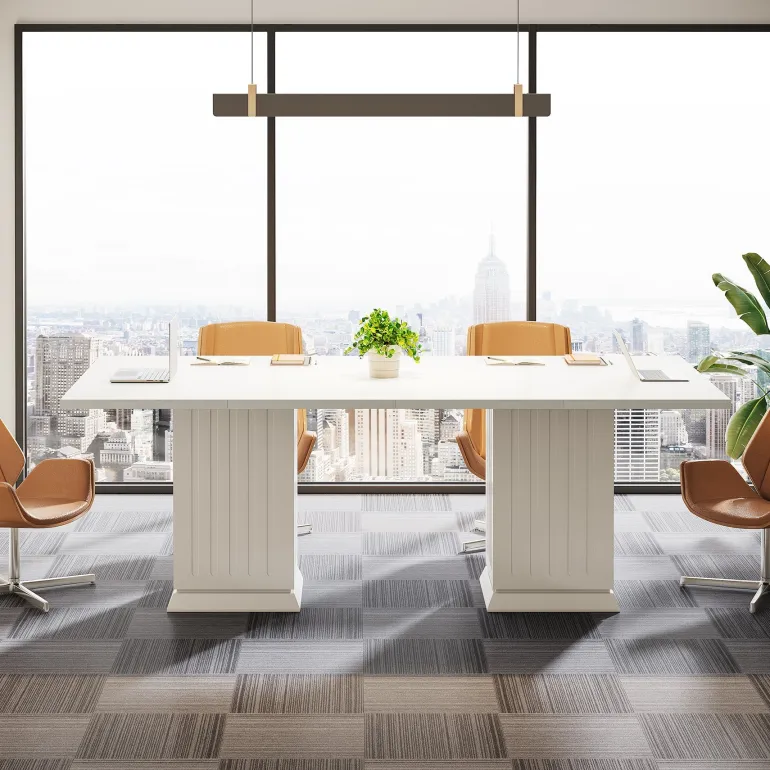 Discount Tribesigns Square Conference Table, 35" Small Meeting Table