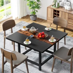 Best Tribesigns Square Dining Table, Farmhouse 39