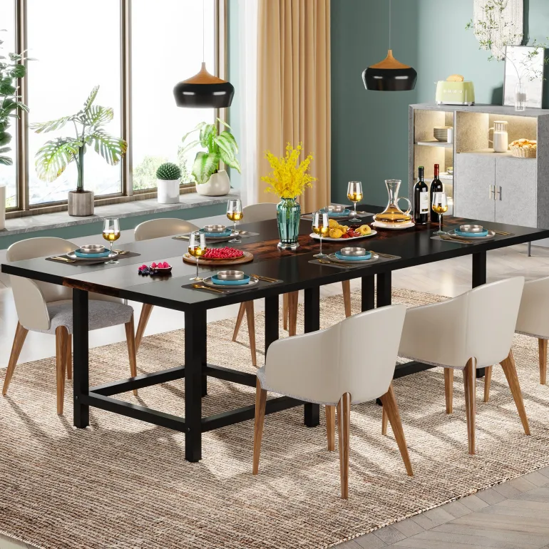 Best Tribesigns Square Dining Table, Farmhouse 39"x 39"x 29" Kitchen Table for 4