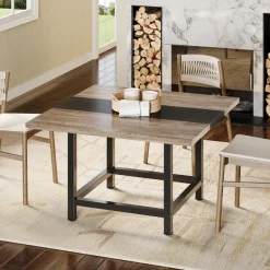 Best Tribesigns Square Dining Table, Farmhouse 39