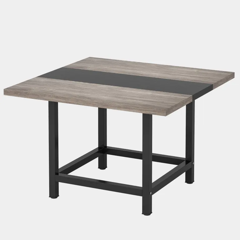 Best Tribesigns Square Dining Table, Farmhouse 39"x 39"x 29" Kitchen Table for 4