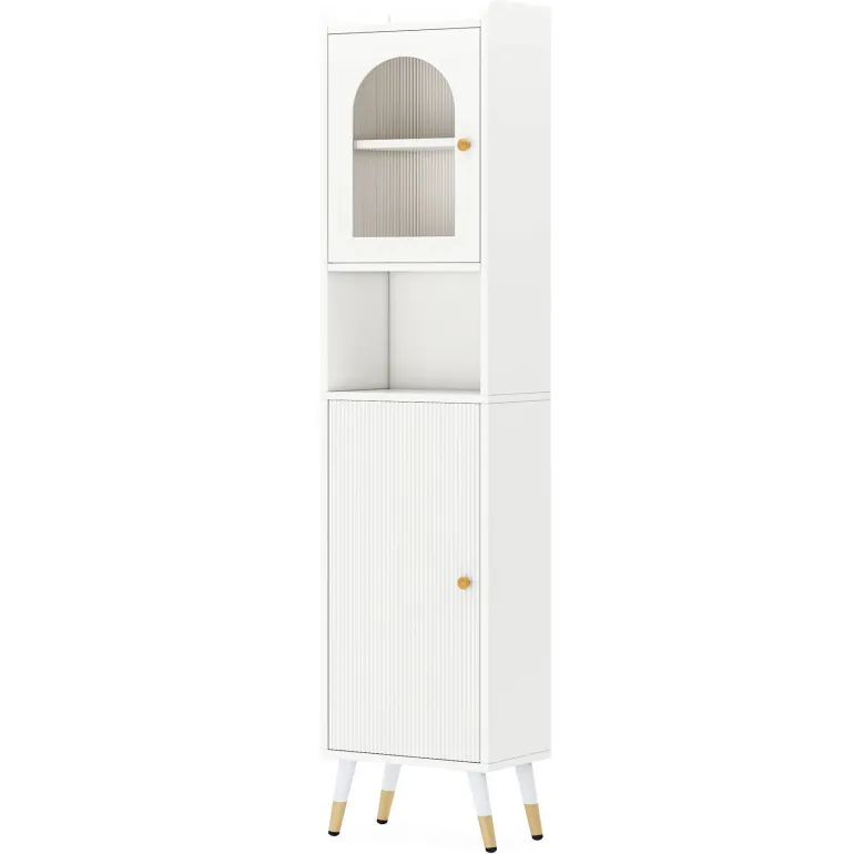 Shop Tribesigns Storage Cabinet, 67’’ Bathroom Cabinet with 2 Doors and 6 Shelves