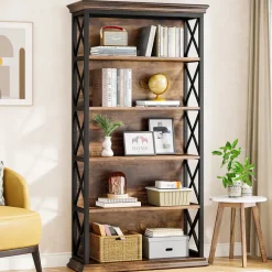 New Tribesigns 6-Tier Bookshelf, 70.87" Etagere Bookcase for Home Office