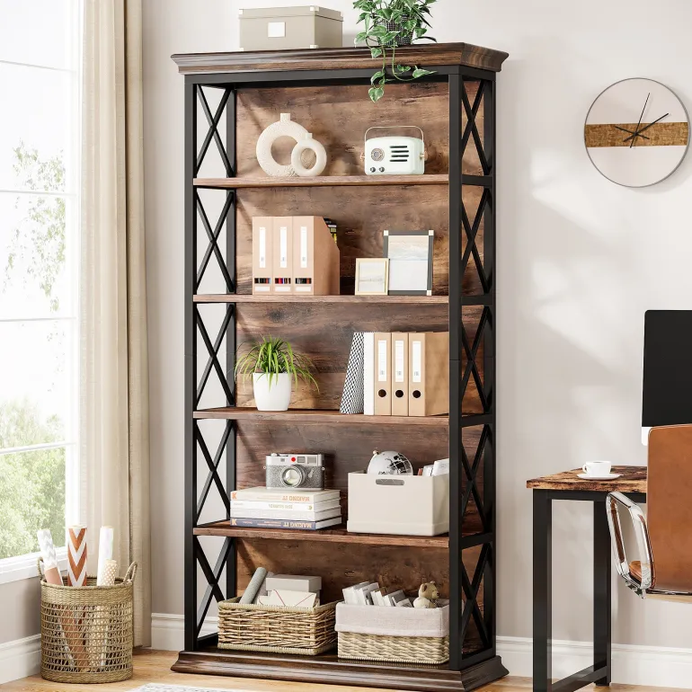 New Tribesigns 6-Tier Bookshelf, 70.87" Etagere Bookcase for Home Office