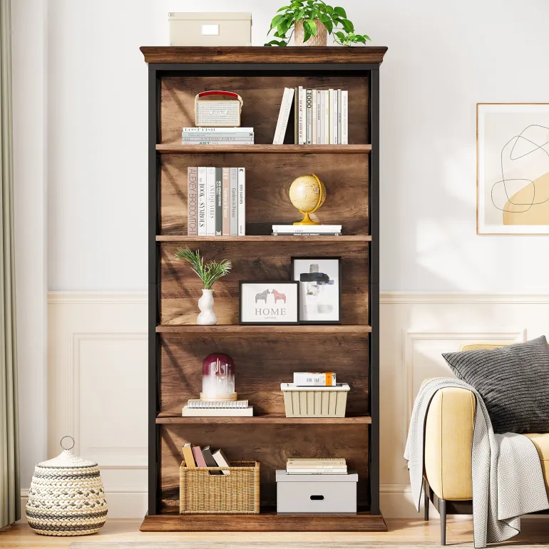 New Tribesigns 6-Tier Bookshelf, 70.87" Etagere Bookcase for Home Office