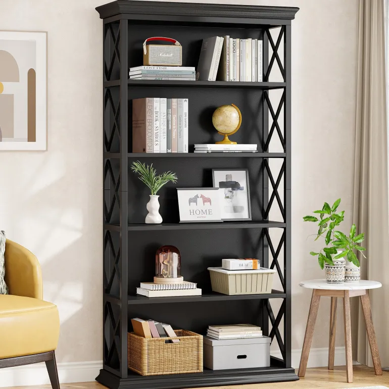 New Tribesigns 6-Tier Bookshelf, 70.87" Etagere Bookcase for Home Office
