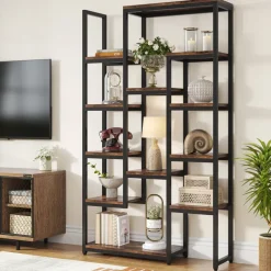 Hot Tribesigns 6-Tier Bookshelf 70.9 inch Tall Bookcase, 12-Shelf Display Shelves
