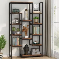 Hot Tribesigns 6-Tier Bookshelf 70.9 inch Tall Bookcase, 12-Shelf Display Shelves