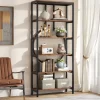 Best Sale Tribesigns 6-Tier Bookshelf, 70.9" Industrial Bookcase Display Shelf