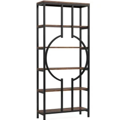 Best Sale Tribesigns 6-Tier Bookshelf, 70.9" Industrial Bookcase Display Shelf