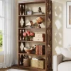 Best Sale Tribesigns 6-Tier Bookshelf, 70-Inch Wood Bookcase with Storage Shelves