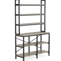 Store Tribesigns 6-Tier Bookshelf, Industrial Etagere Bookcase Storage Rack